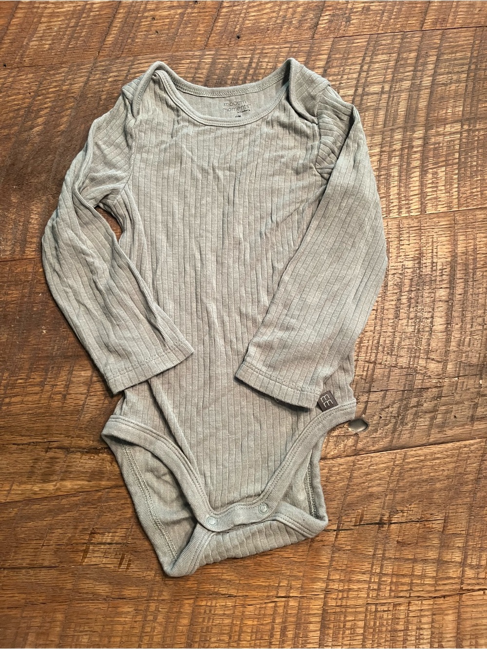 Bamboo Ribbed Long Sleeve Baby Onesie